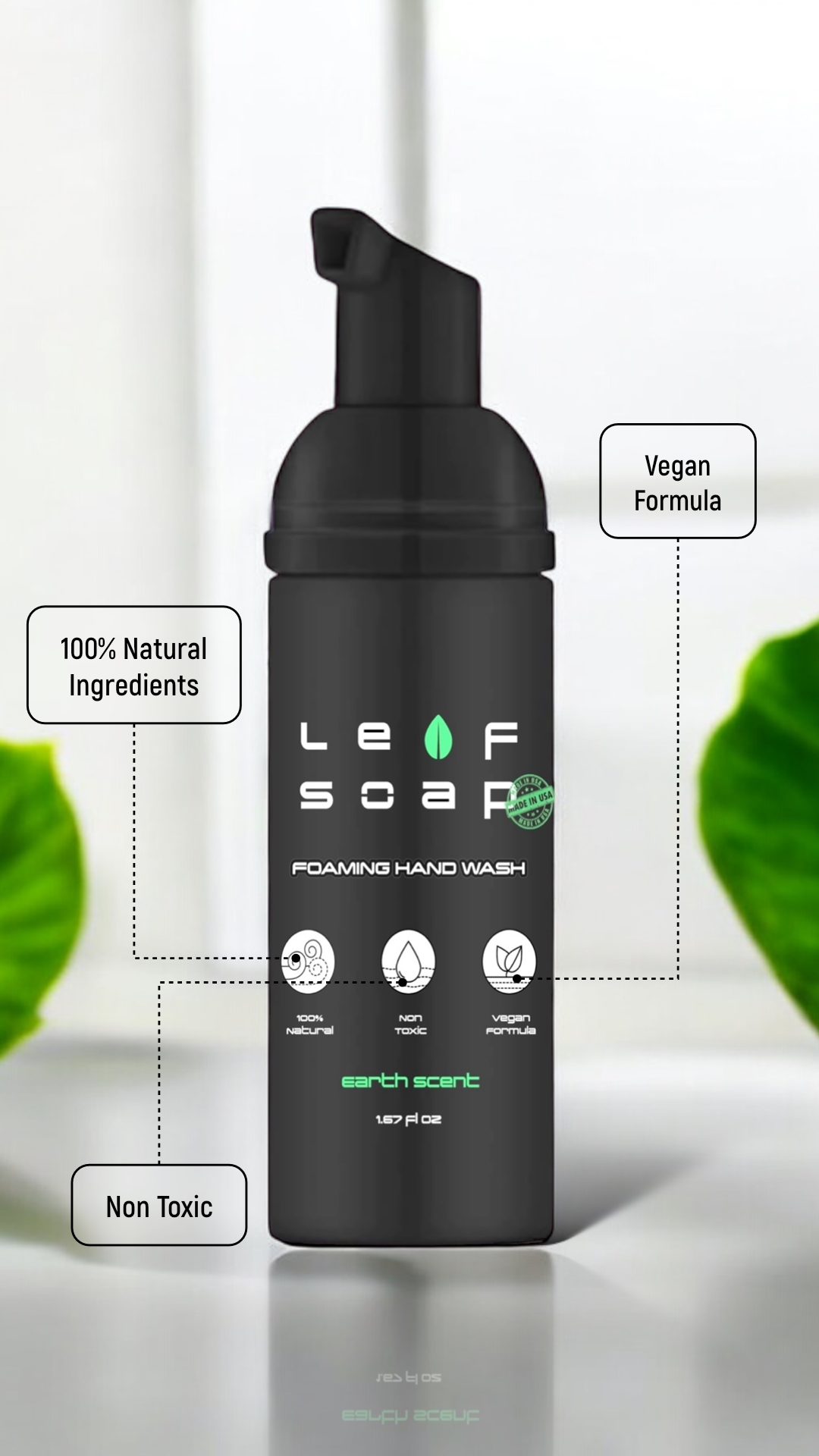 Leaf Soap 1.67 fl oz Foaming Hand Wash - Earth Scent